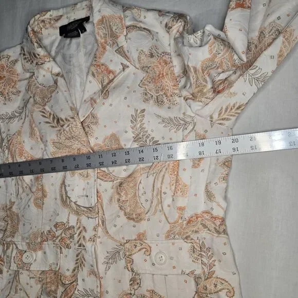 Peck & Peck Fall/Spring Jacket (Tag 14) Measures Like Med Floral Paisley See Pic - Picture 7 of 10